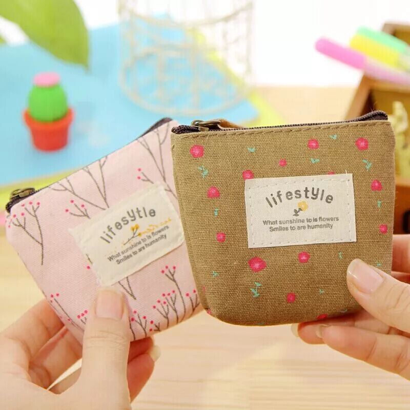 Serenity Dompet Koin Mini Bahan Kanvas / Pouch Import - 536