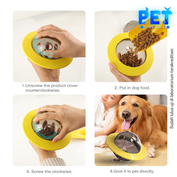 MAINAN GIGITAN ANJING TEMPAT MAKANAN SLOW FEEDER SLOT TREATS DOG PUPPY