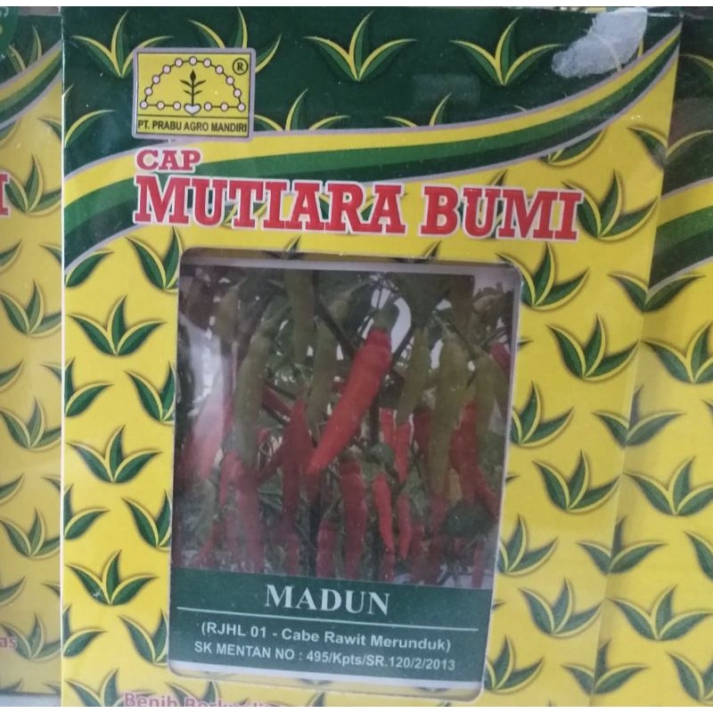 Benih Cabai Rawit MADUN 10gr Cap Mutiara Bumi