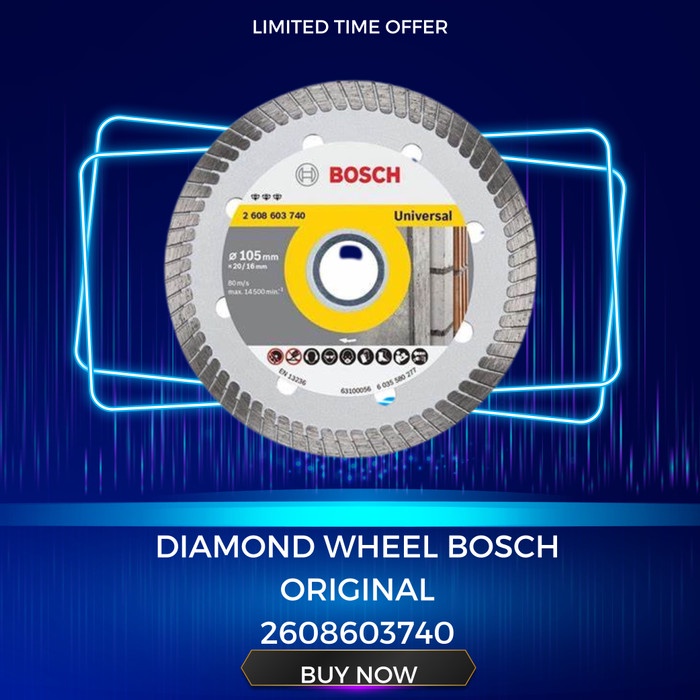 Batu Potong Granit Keramik Bosch Diamond Wheel 4&quot; Universal Turbo 740