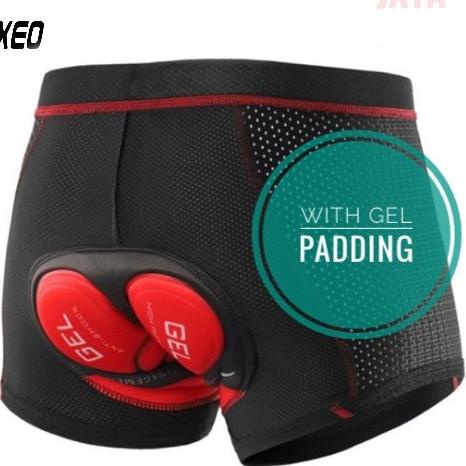 Arsuxeo Gel Padding Cycling Underwear Celana Dalam Sepeda - M