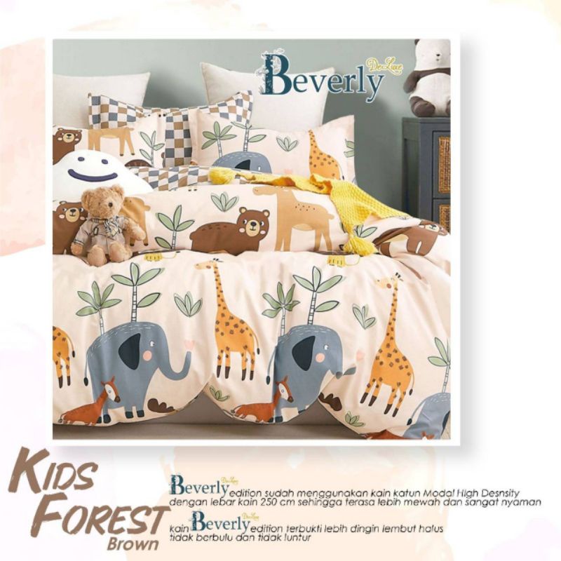 Sprei katun motif Wildlife kids Forest zootopia