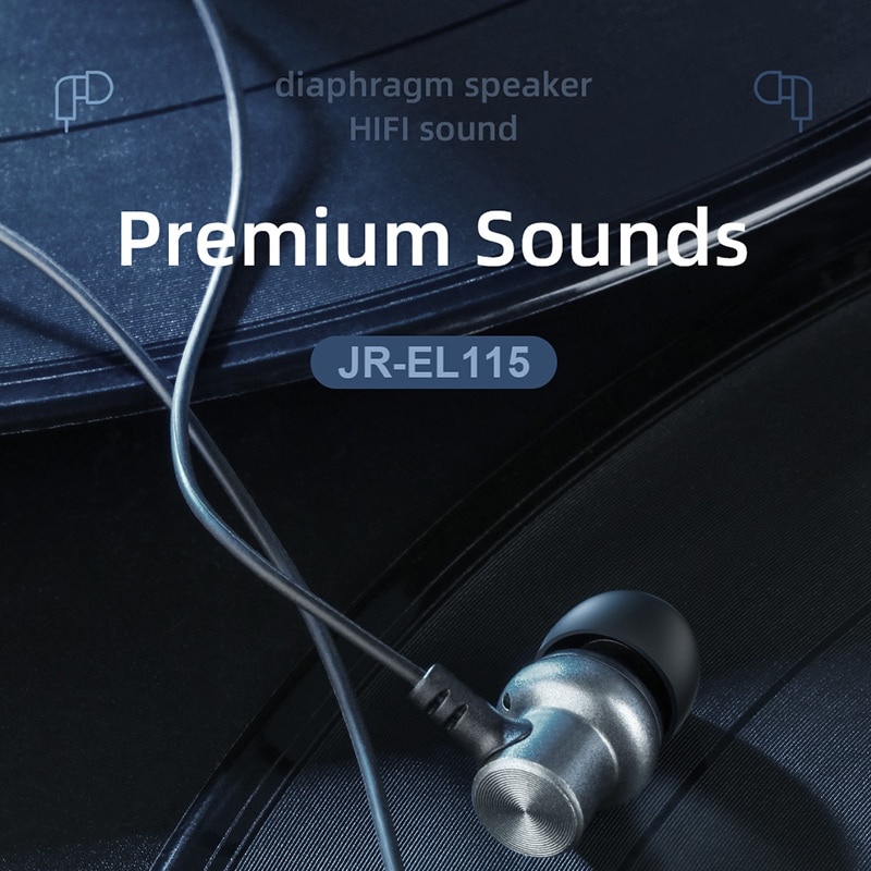 Joyroom Earphone In ear HIFI Bahan Metal Dengan Kabel Jack 3.5mm