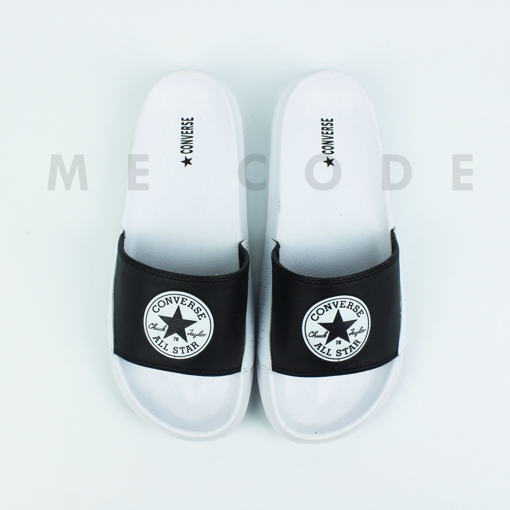 Sendal Selop Distro Pria Convrsee99 All Star Chuck Taylor Putih Hitam / Sendal Slip On Pria / Sendal Slide Pria