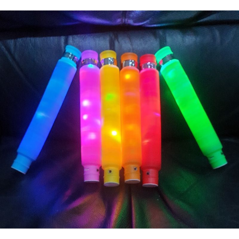 POP TUBE LED FIDGET TOYS POP PIPES PIPA LAMPU MAINAN ANAK TERBARU