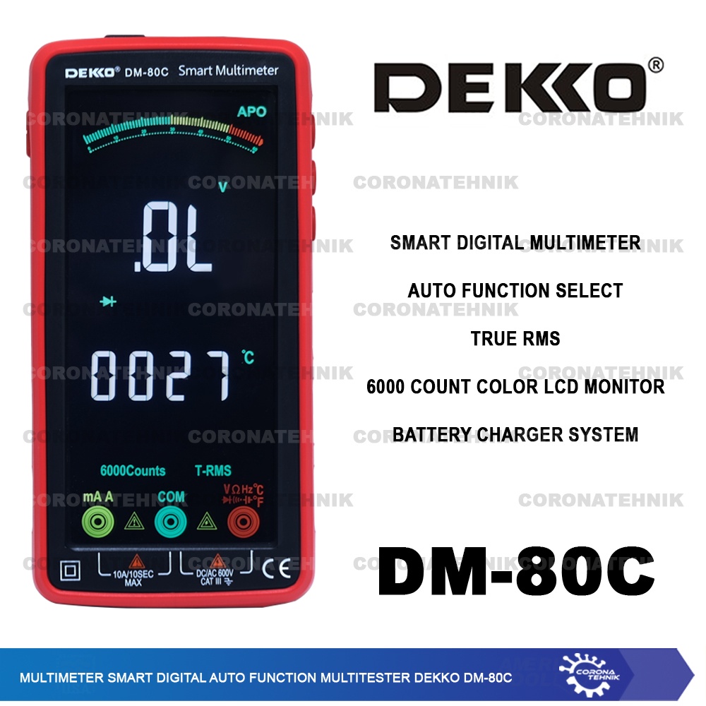 DM-80C - Multimeter Smart Digital Auto Function Multitester Dekko