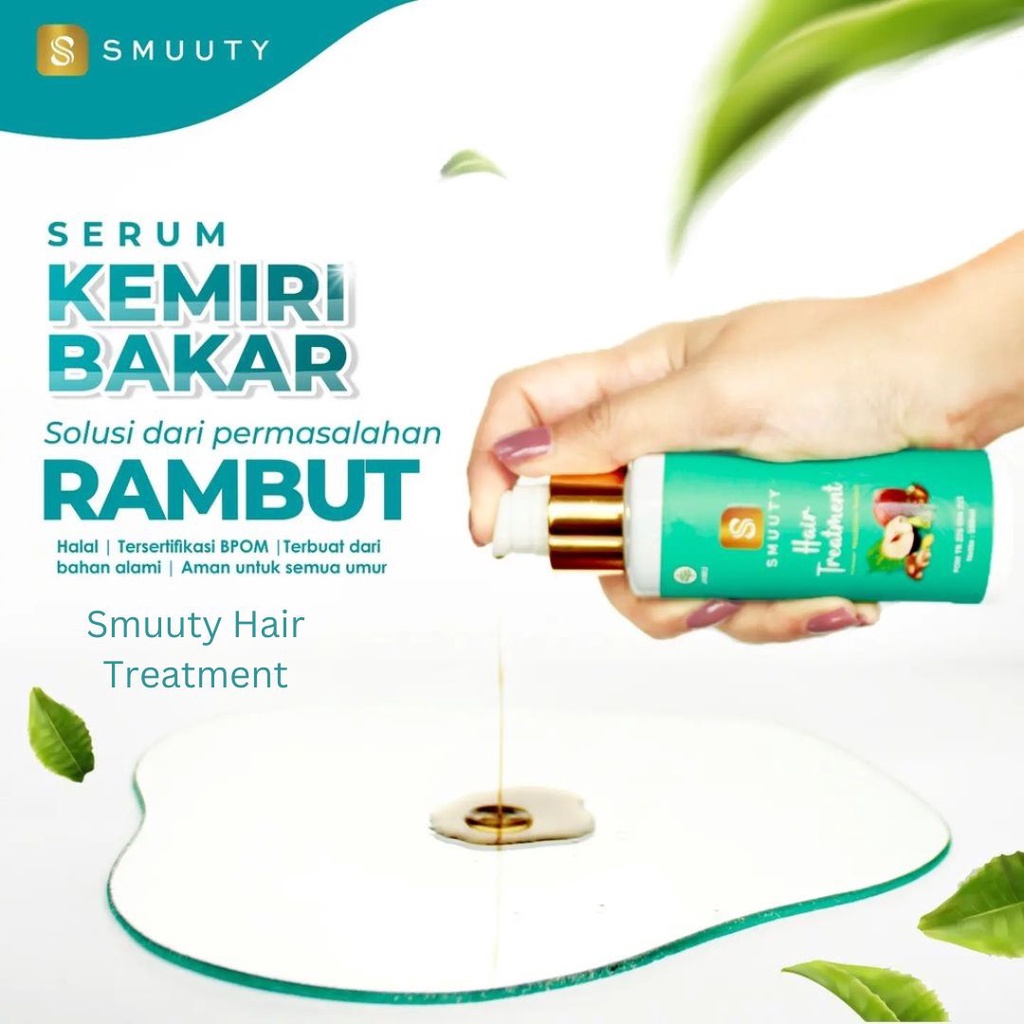 Smuuty Hair Treatment Serum Kemiri Bakar 100% Herbal BPOM | GRATIS EMAS MINI