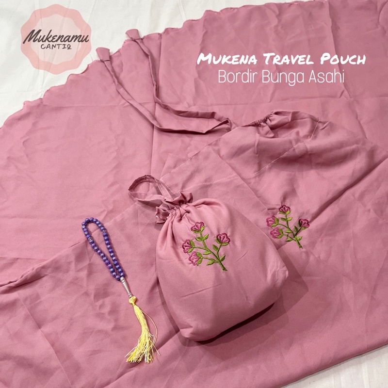 Mukena Traveling Pouch Bordir Bunga