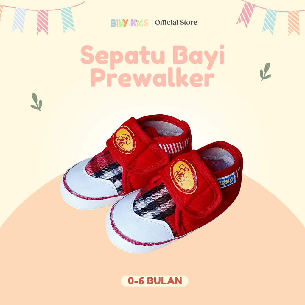 Prewalker Shoes Bayi Laki Laki Lucu Sepatu Sneakers Baby 0-6 Bulan Aksesoris Newborn Murah Perlengkapan Bayi