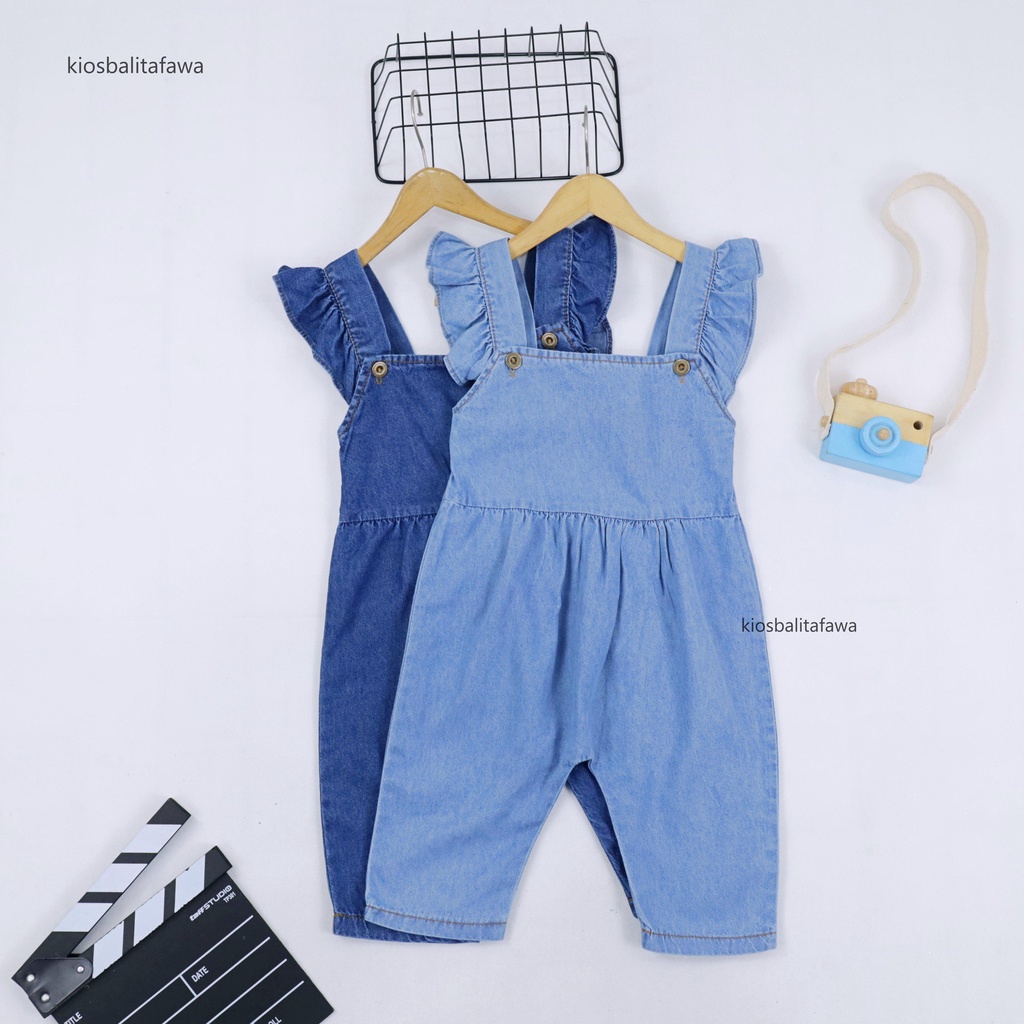 Melody Jumpsuit Denim uk 1-4 Tahun / Baju Jeans Bahan Denim Jins Korea style kualitas Import Anak Perempuan Setelan Overall Levis Lepis Babycinnamon