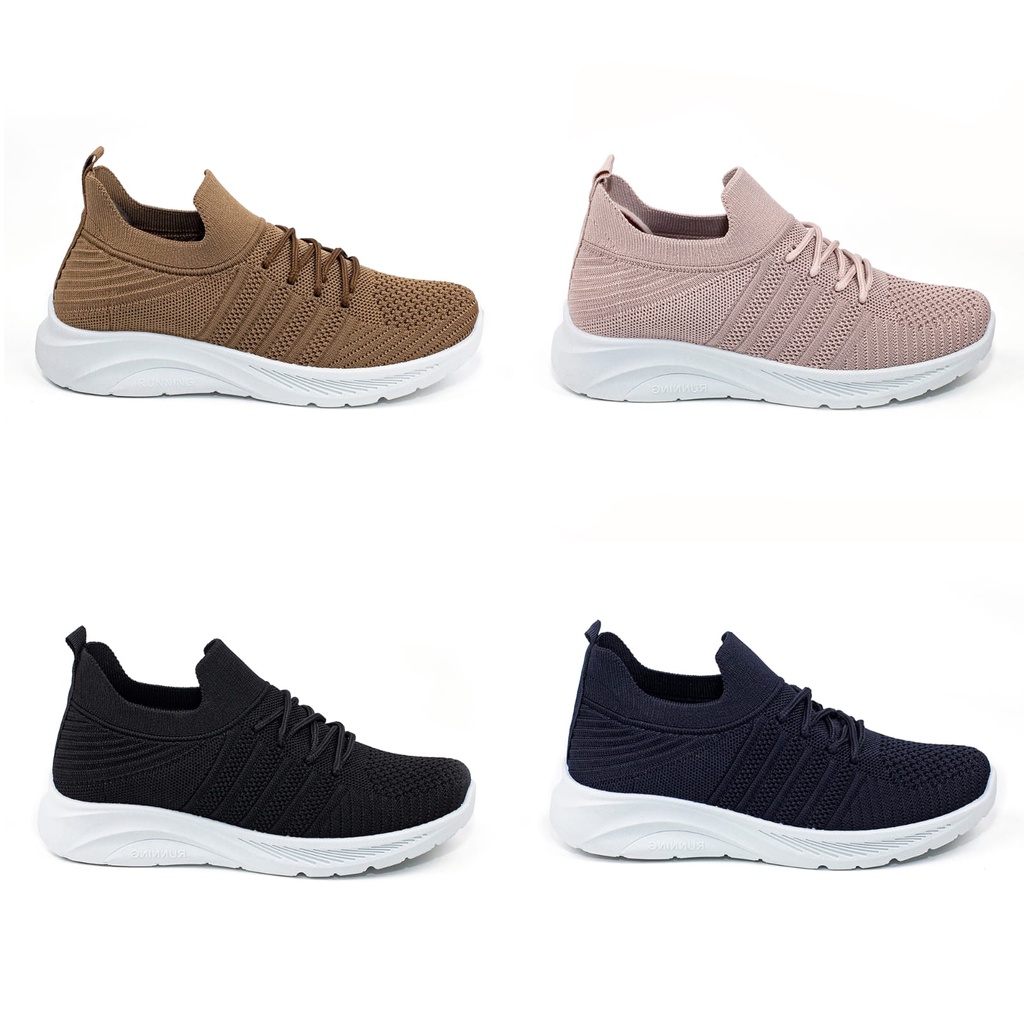 Sepatu Wanita Sneakers Wanita Import Rajut Cewek Sport Shoes Kasual Fashion Wanita Model Tali LSV213