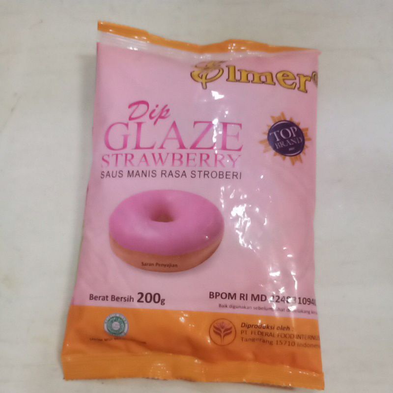 

Dip Glaze Strawberry Elmer 200 gr