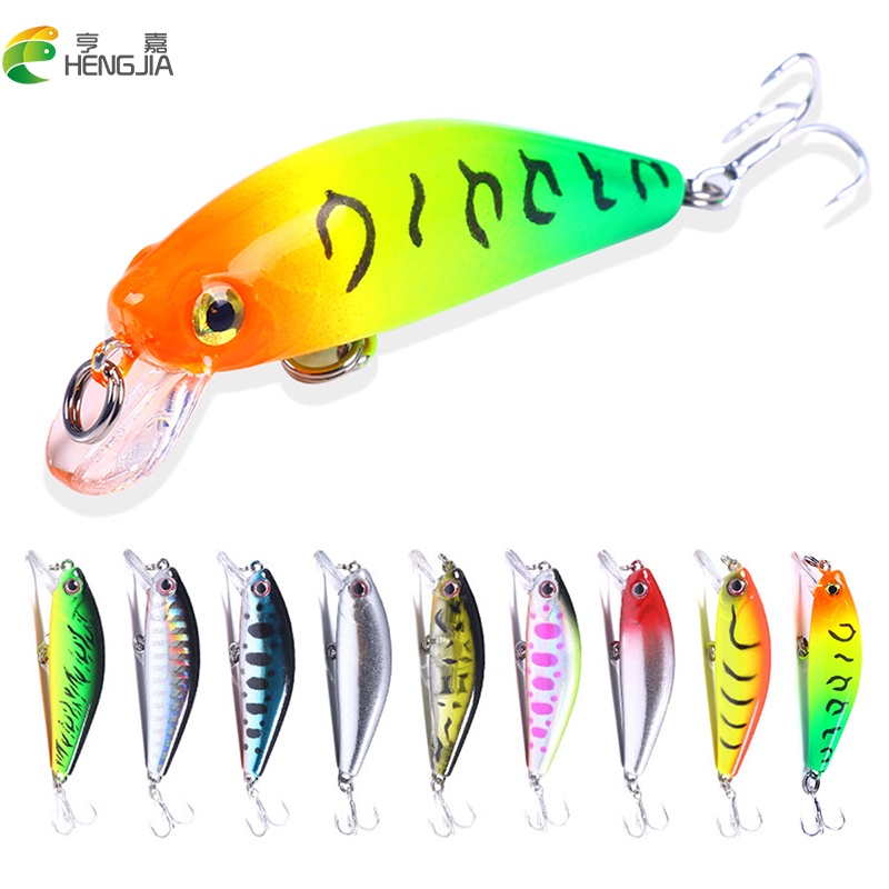 HENGJIA 1PCS NEW Umpan Pancing Sinking Minnow 5.5cm 6.6g Ikan Bass Bait Swimbait Fishing Lure Kail Tackle