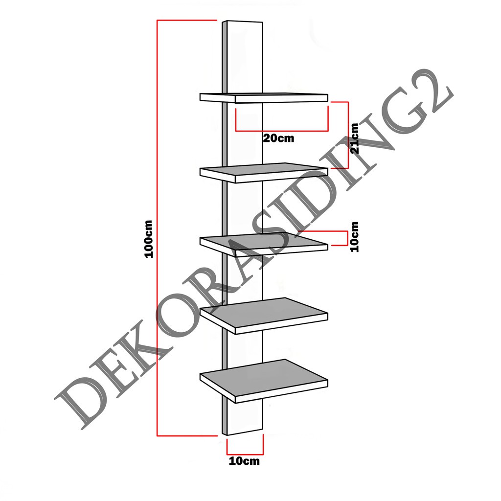 rak ambalan dinding minimalis - AD04 / hiasan dekorasi dinding / rak sepatu gantung rak buku gantung