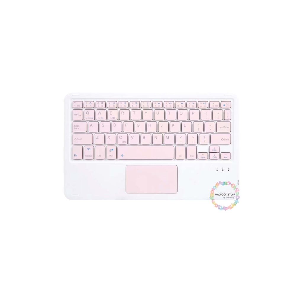 Wireless Bluetooth Pastel Keyboard Touchpad for Ipad Macbook Iphone Samsung Android. Windows IOS