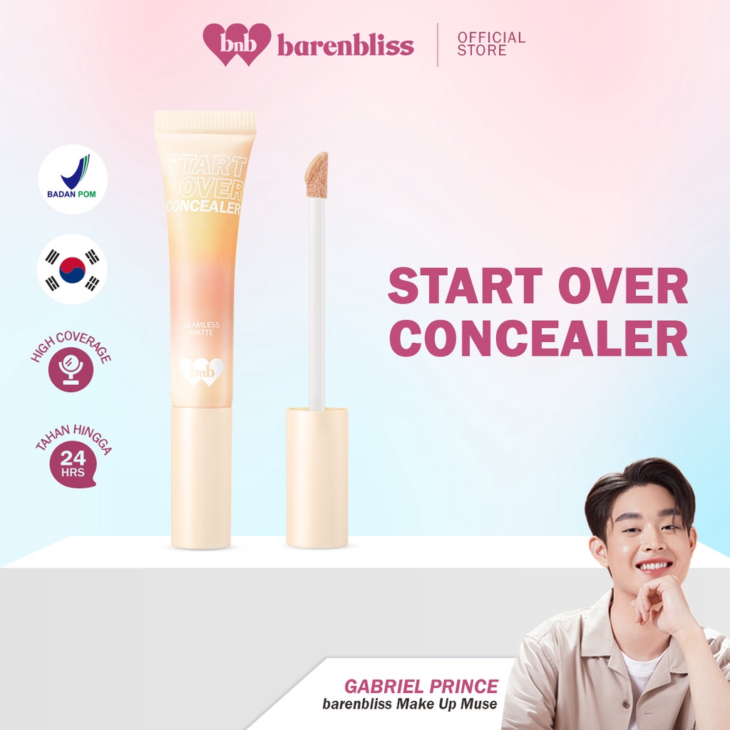 BNB barenbliss Korean Bloomatte Start-Over Concealer「Full Converage | Tahan Lama 24 Jam」