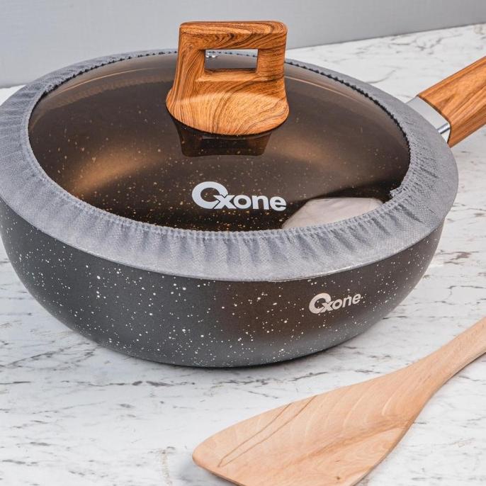 Terlaris Oxone Ox-97F Performa Wok Pan Panci Wok Keramik Hitam Model Stordeliya