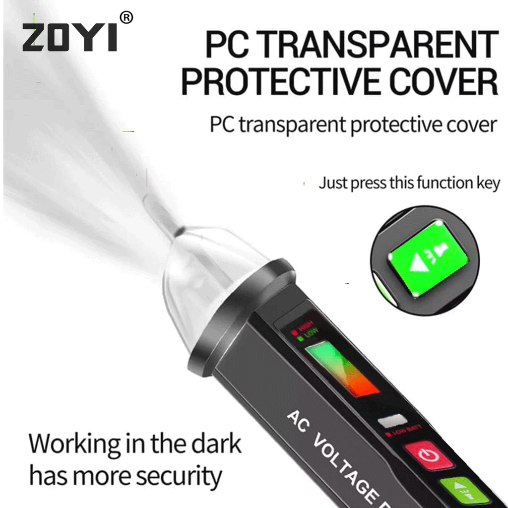 ZOYI ZT-DB03 Non-Contact Ac Voltage Detector Tester Meter 12V-1000V