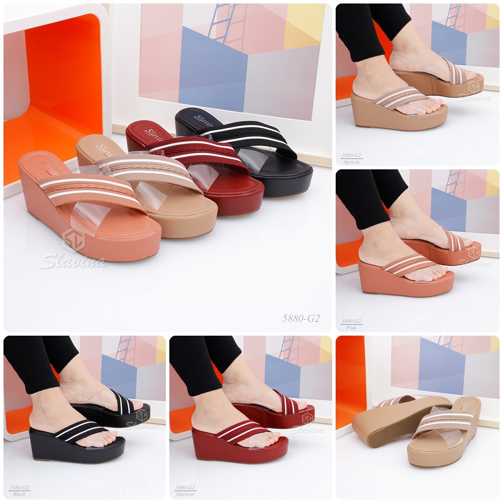 BIG SALE - Ivony Seivona - 5580-G2 Sandal Slavina Wedges Series