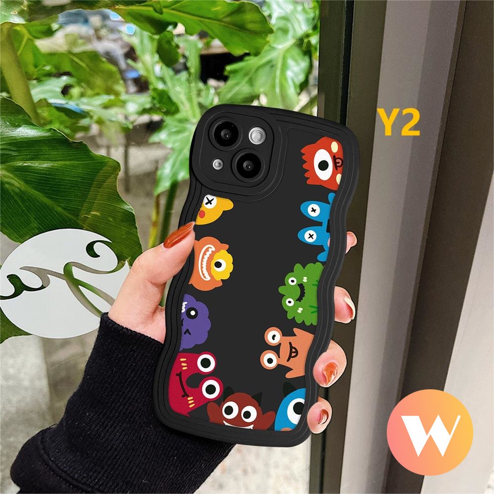 Soft Case Tpu Motif Kartun Monster Kecil Lucu Untuk iPhone 11 13 14 12 Pro Max 7 Plus XR X XS Max 8 7 6 14 6s Plus SE 2020