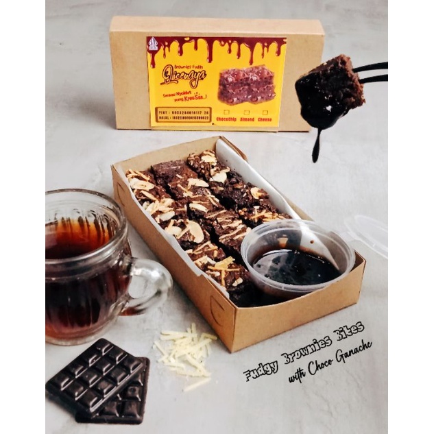 

qicenaya brownies fudgy bites coklat ganache 175 gram