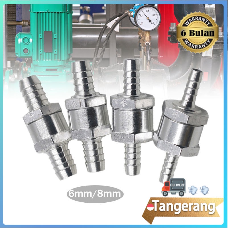 Katup Satu Arah 6/8mm Bahan Bakar Aluminum Alloy One Way Valve Non Return Che Valve Motor Mobil