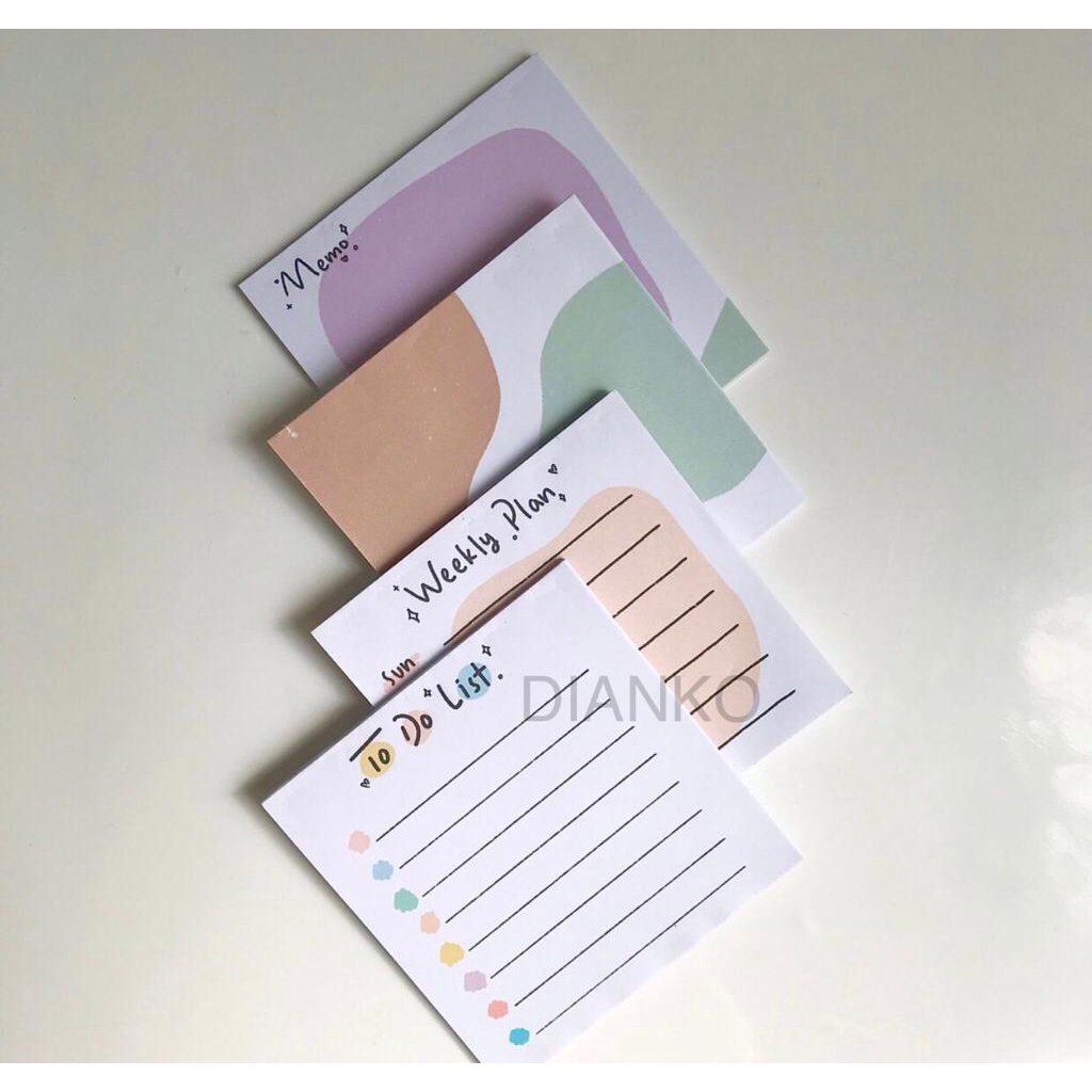 

Memopad warna pastel lucu untuk dekorasi jurnal / Memopad Pengingat
