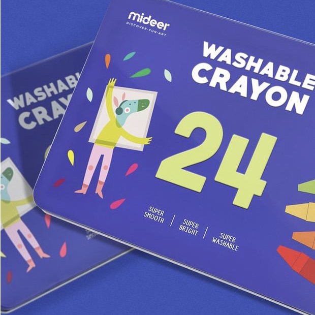 

[COD] Mideer washable crayon mainan edukasi anak 24 pcs