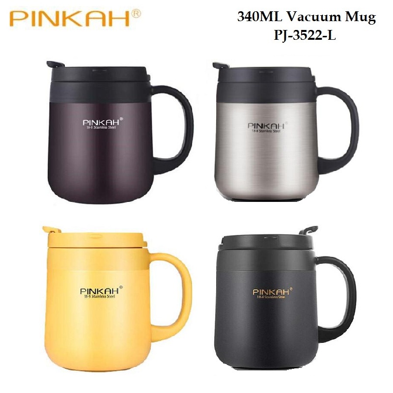 PINKAH PJ-3522-L - Vacuum Mug 340ML - Gelas Mug Termos Tahan Panas dan Dingin