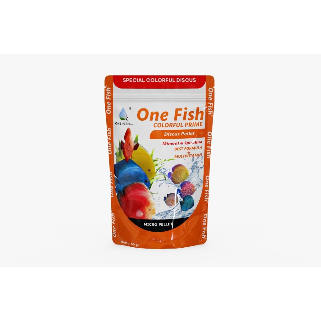 Jual One Fish Food Spesial Colorful Discus Makanan / Pakan / Pelet Ikan Hias Khusus Discus