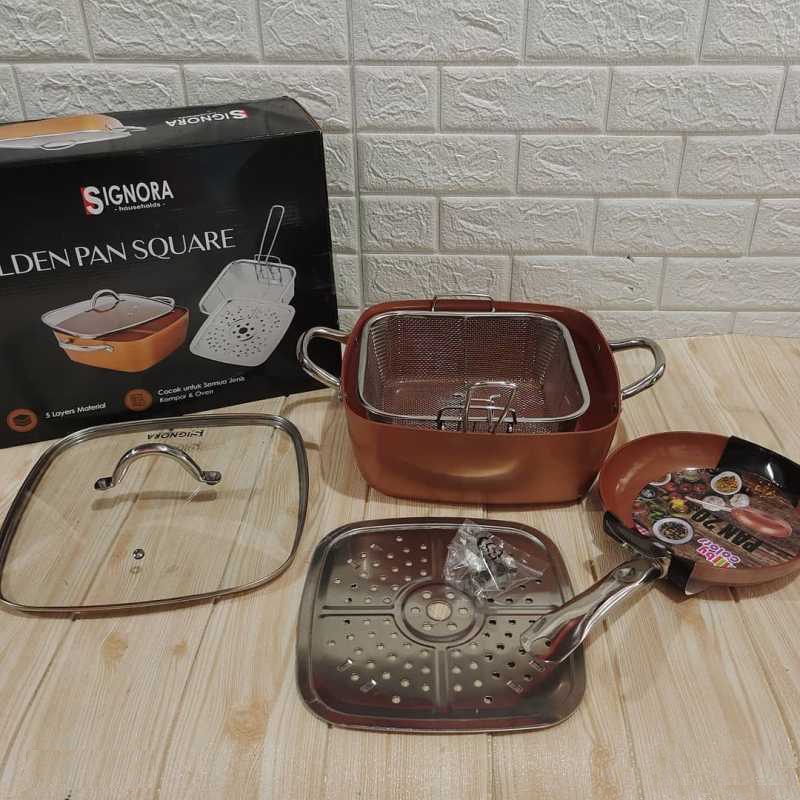 Signora Panci Golden Square Pan Signora Multifuntion / Golder Square Panci Signora
