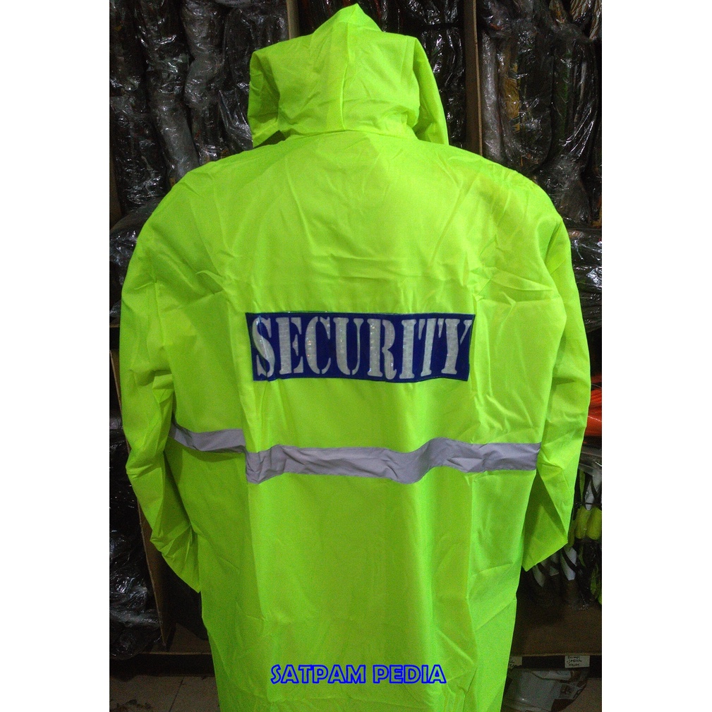 Jas Hujan Satpam Terusan - Jas Hujan Security Jubah - Mantel Hujan