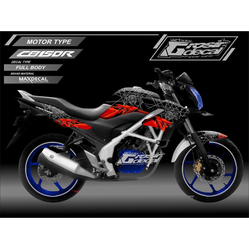 Decal Stiker Honda CB150 R Old 2011 - 2014 Full Body Fullset Hitam Stiker CB150 Lama Fullbody