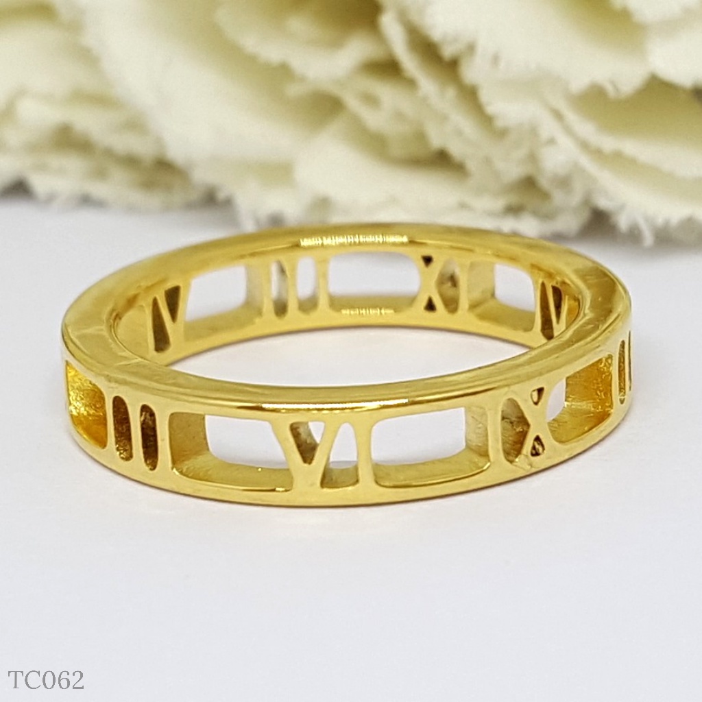 PGX Cincin Titanium Couple Tunangan Aksesoris Fashion Perhiasan Anti Karat - TC062