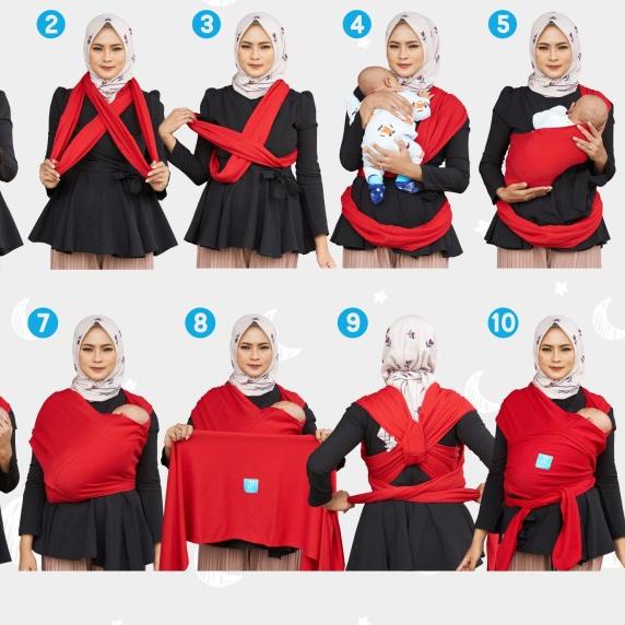 Gendongan Bayi Depan 3In1 Mobymoby Buy1 Get1 Geos Motif - Moonstar Navy, S