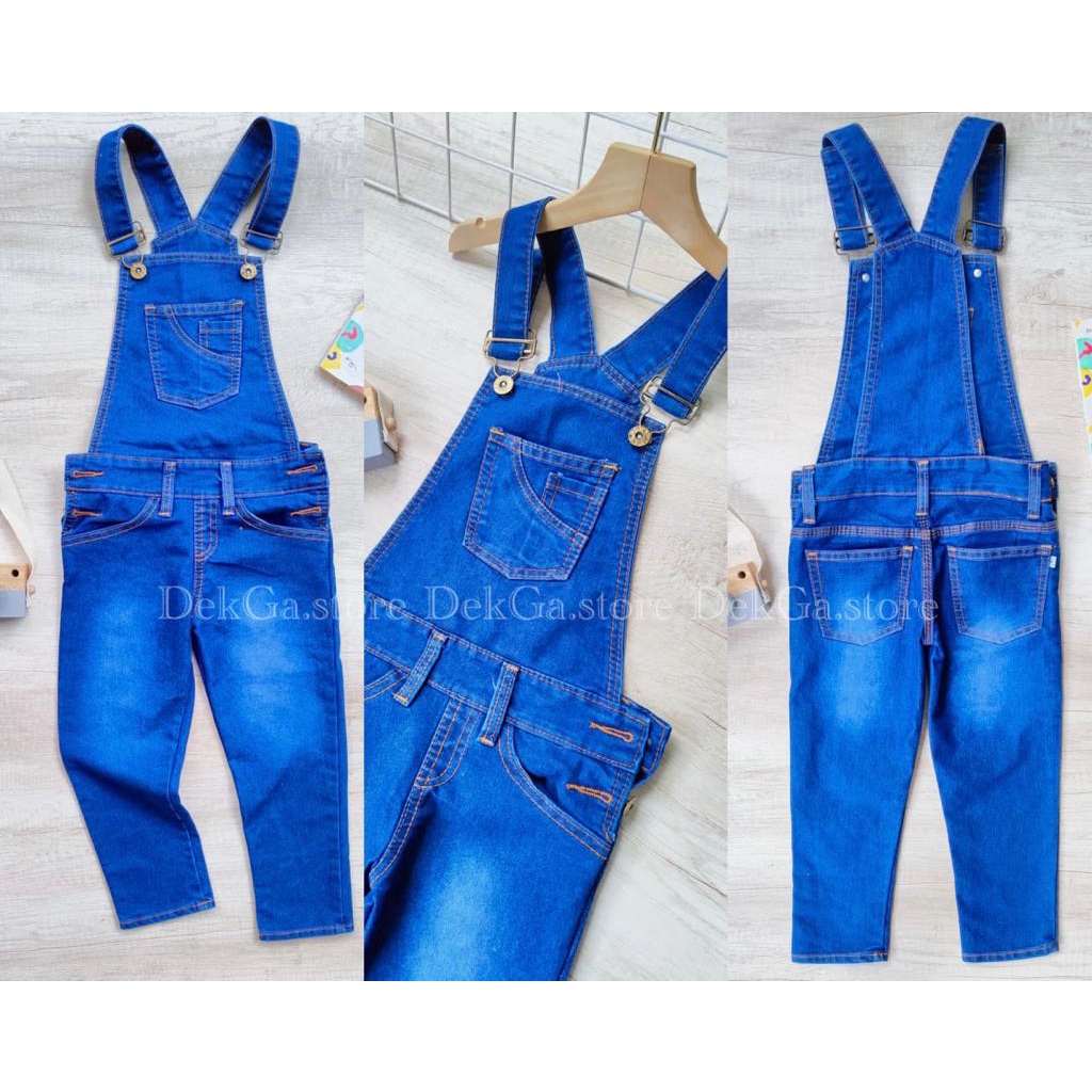 Overall jeans panjang anak unisex