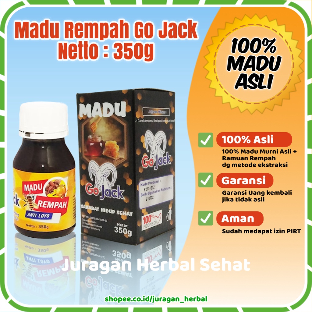 

Madu Rempah Diet Anti Loyo Sehat Alami Herbal Asli Go Jack Original Kemasan Botol 350g Stamina Greng