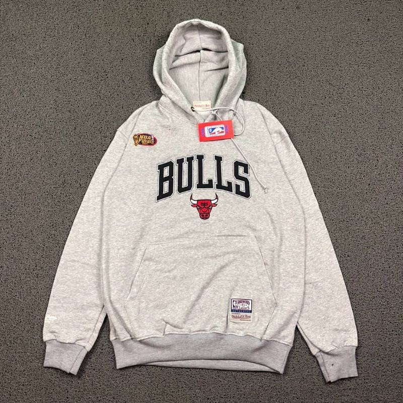 Jaket Sweater Hoodie Bulls Bordir Mitchell Ness Best Seller