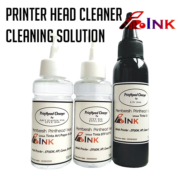 Printer Head Cleaner Pembersih Head Semua Jenis Printer Tinta Art Paper, Dye, DTF, UV Pro Ink Cleani
