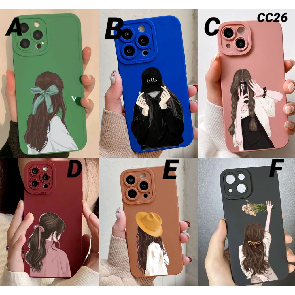 CC26 Softcase pro kamera motif girl cool for Oppo A1K A11k A12 A15 A15s A16 A16e A16k A17 A17k A17e A3S A31 A33 A36 A37 Neo 9 A39 A5 A5S A52 A53 A54 A57 A7 A72 A74 A76 A77 A77s A9 A92 A94 A95 A96 F11 F17 F19 Pro Reno 4 4F 5 5F 5Z 6 7 7Z 8 8Z 5G