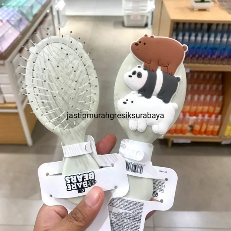 WE BARE BEARS HAIR BRUSH MINISO SISIR KECIL SISIR WE BARE BEARS SISIR RAMBUT MINISO