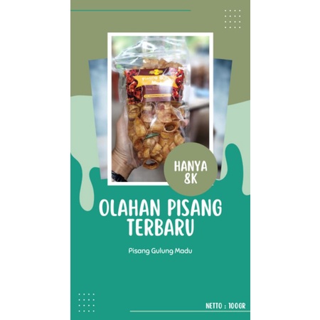 

keripik pisang gulung madu dengan kemasan 100gr