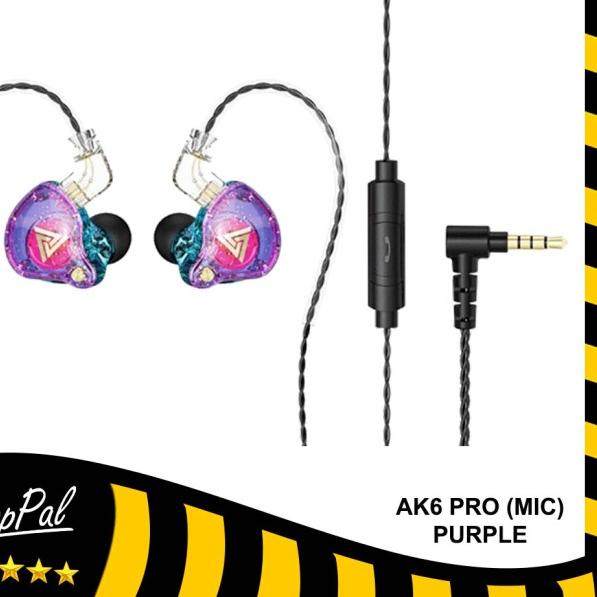 QKZ AK6 PRO (MIC) Original Headset Earphone - Ungu