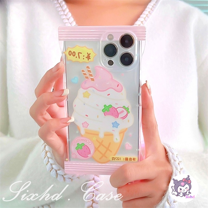 Redmi 12C 10C 10A 10 Redmi Note 12 11 11s 10s 10 9 8Pro Redmi 9T 9C 9A 9 Xiaomi 12 Lite 11Lite 12T 11T 10T Poco M3 X4Pro Cute Strawberry Ice Cream Case Potato Chips Phone Case Soft Cover