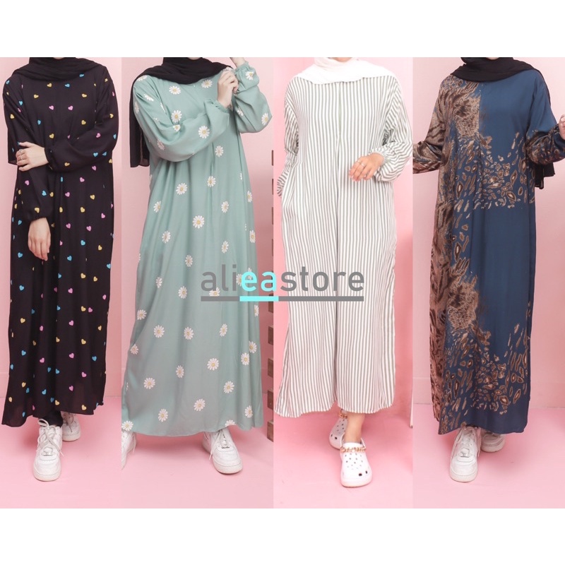 DASTER GAMIS BUSUI LENGAN PANJANG MOTIF KEKINIAN