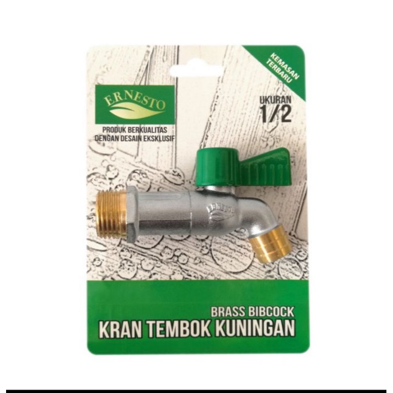 Kran Tembok Kuningan 1/2" Ernesto / Kran Kuningan / Kran Ernesto / Kran Tembok / Kran Kamar Mandi / 