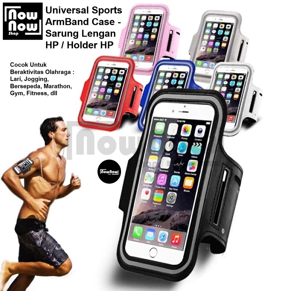 ARMBAND Handphone Waterproof Sport Case Sarung Lengan Holder HP Universal Serbaguna Jogging GYM FITNESS Gloves Cycling Bersepeda Olahraga Lari Marathon Running