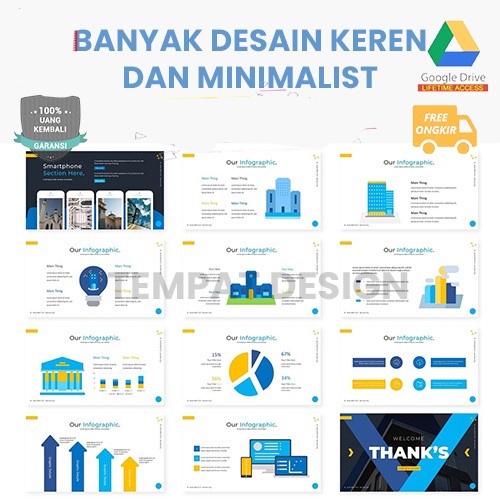 3500+ Templates Pack Powerpoint Premium Lengkap | Design Templates PPT