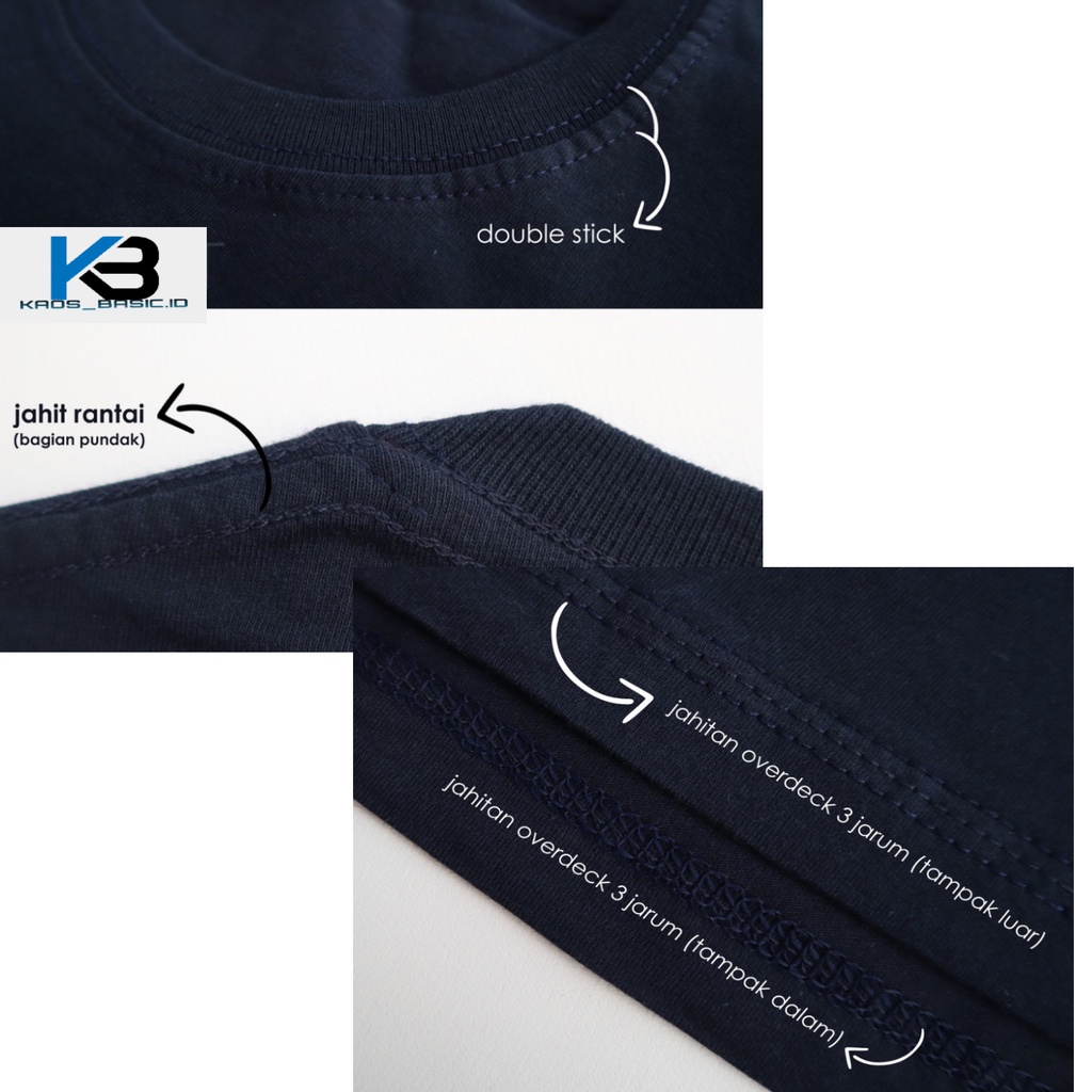 KBI KAOS POLOS PREMIUM 100% COTTON COMBED ABU TUA - f