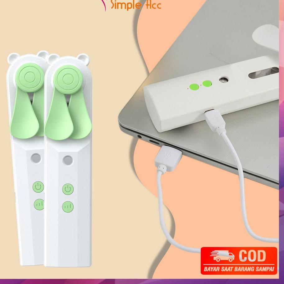 Murah DO-K92 Nano Spray Karakter Bear Beruang Kipas Angin USB  Rechargeable Nano Mist Pelembab Wajah